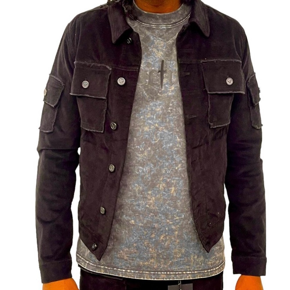 Black jean jacket collodion high quality Sz various